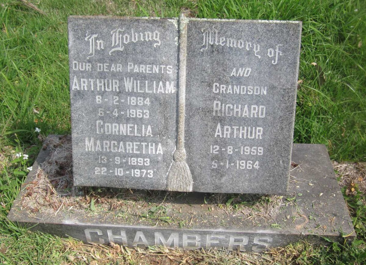 CHAMBERS Arthur William 1884-1963 &amp; Cornelia Margaretha 1893-1973 :: CHAMBERS Richard Arthur 1959-1964