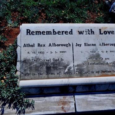 ALBOROUGH Athol Rex 1935-2001 &amp; Joy Elaine 1937-2011