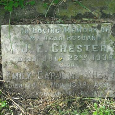 CHESTER J.E. -1936 &amp; Emily Caroline -1946
