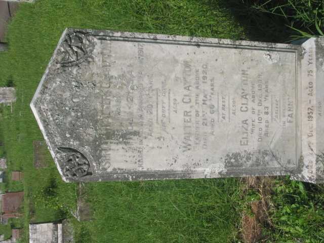 CLAYTON Walter -1917 :: CLAYTON Walter -1920 &amp; Eliza -1939 :: GOUDGE Fanny -1957