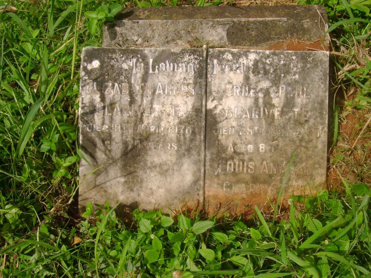 CLARIVETTE Ernest Paul -1935 &amp; Elizabeth Agnes -1970 :: CLARIVETTE Louis A. -1957