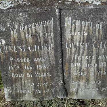 CLOKIE Ernest -1933 &amp; Olive -1954