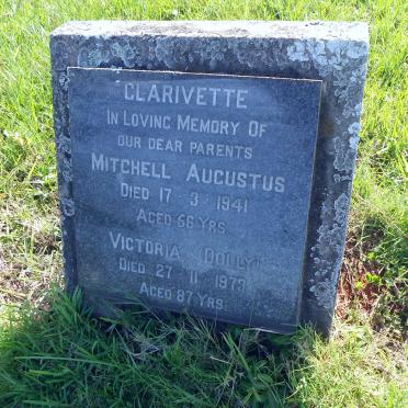 CLARIVETTE Mitchell Augustus -1941 &amp; Victoria -1973