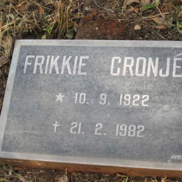 CRONJÉ Frikkie 1922-1982