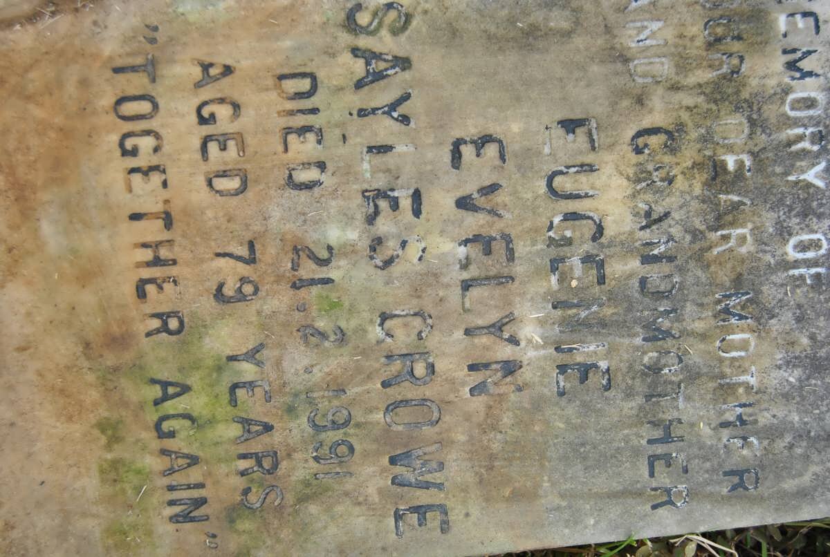 CROWE Eugenie Evelyn Sayles -1991