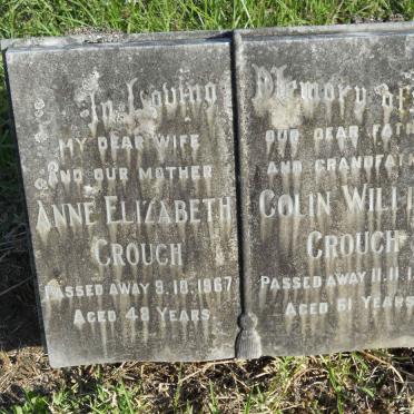CROUCH Colin William -1977 &amp; Anne Elizabeth -1967