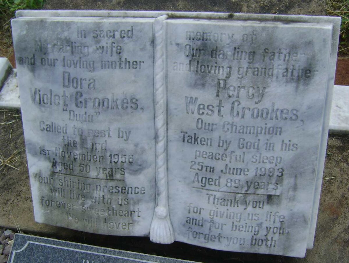 CROOKES Percy West -1993 &amp; Dora Violet -1956