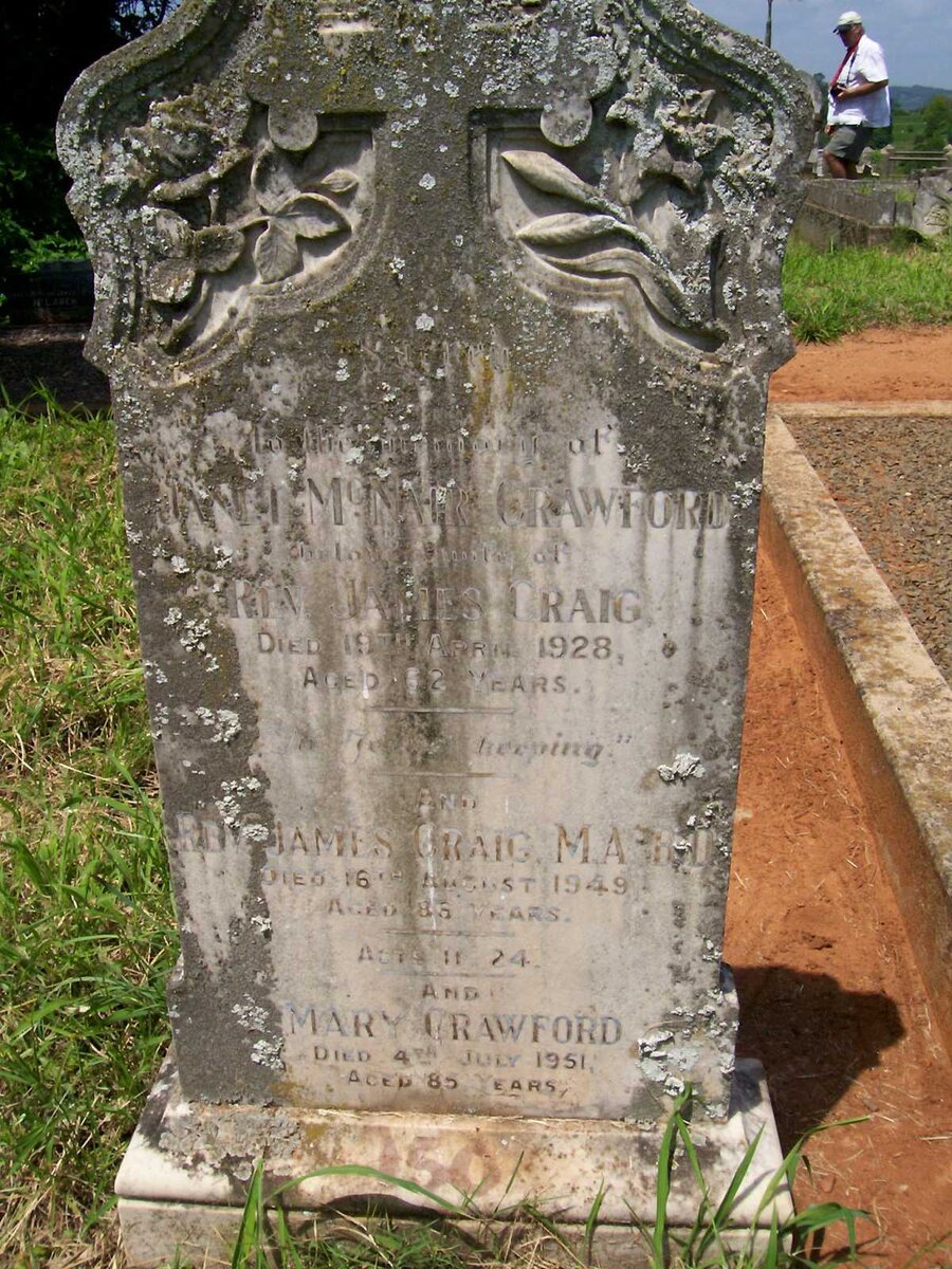 CRAIG Janet McNair Crawford -1928 :: CRAIG James  -1949 :: CRAWFORD Mary -1951