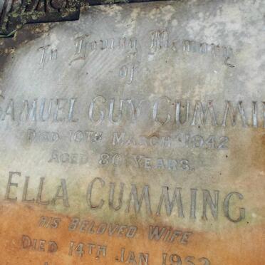 CUMMING Samuel Guy -1942 &amp; Ella -1952