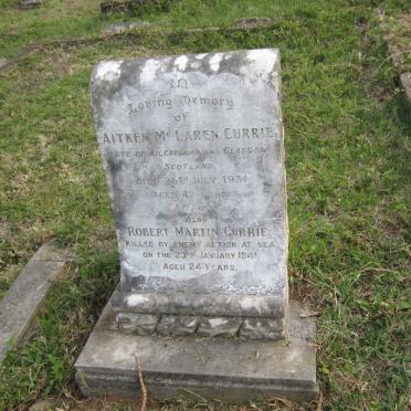 CURRIE Aitken McLaren -1931 :: CURRIE Robert Martin  -1941