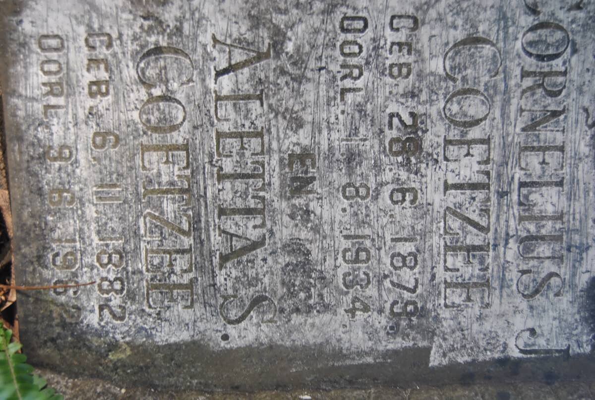 COETZEE Cornelius J. 1879-1934 &amp; Aletta S. 1882-1962