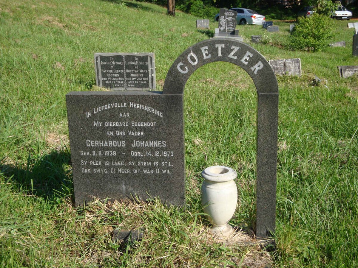 COETZER Gerhardus Johannes 1939-1973