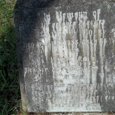 COLE James W. -1933 &amp; Maria -1946