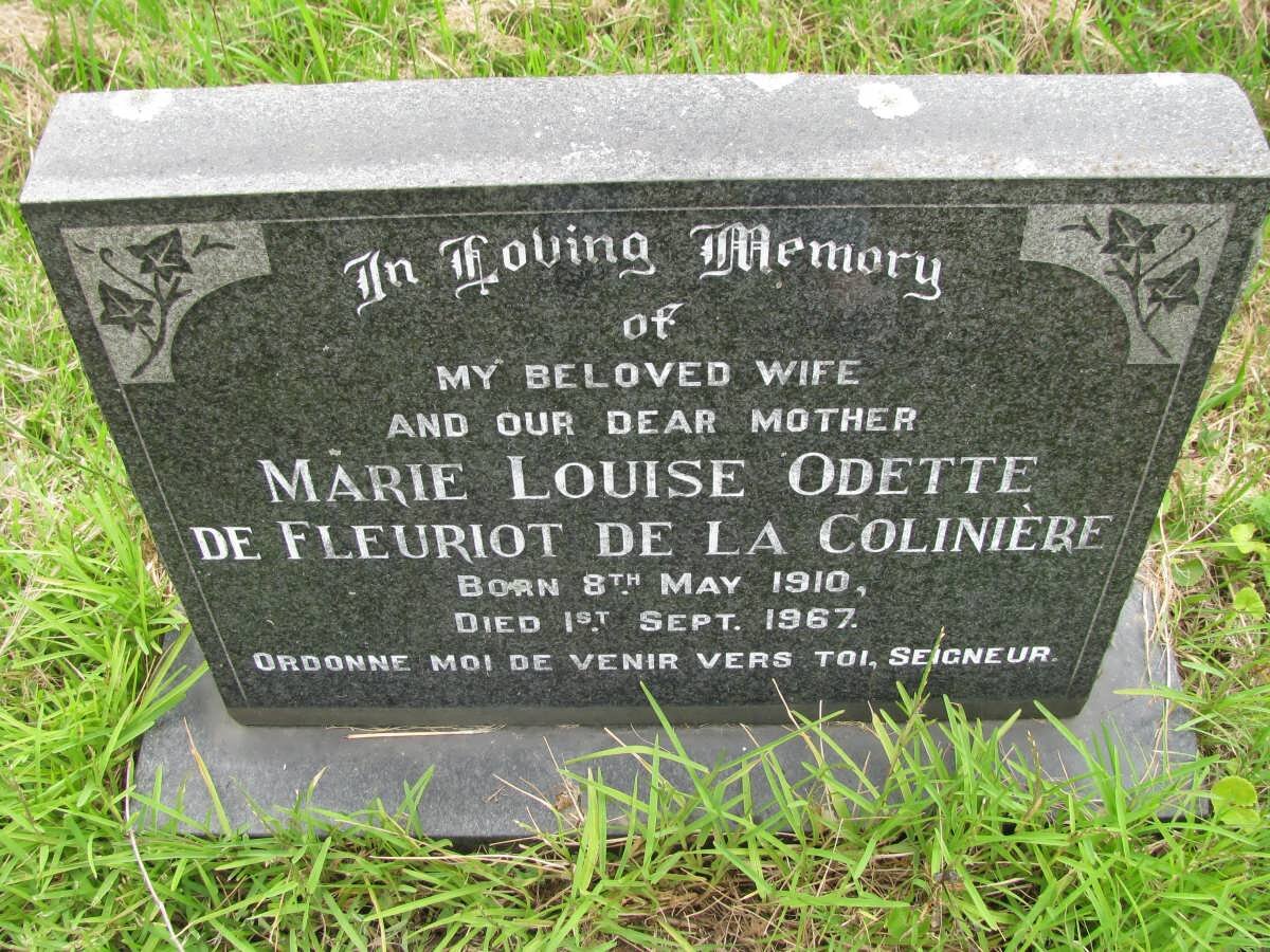 COLINIERE Marie Louise, De Fleuriot De La  1910-1967
