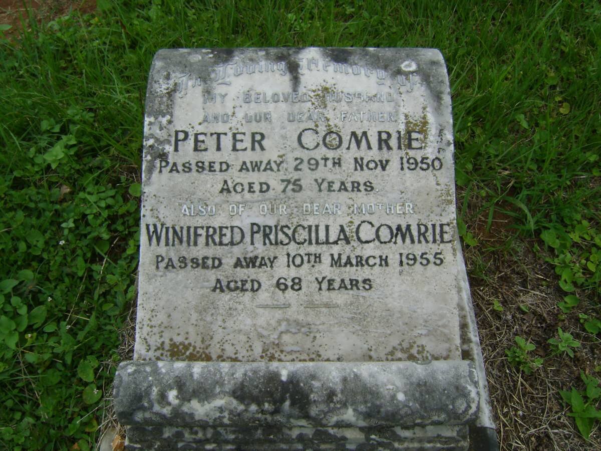 COMRIE Peter -1950 &amp; Winifred Priscilla -1955