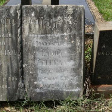 COLEMAN Edward William -1965 &amp; Laura -1990