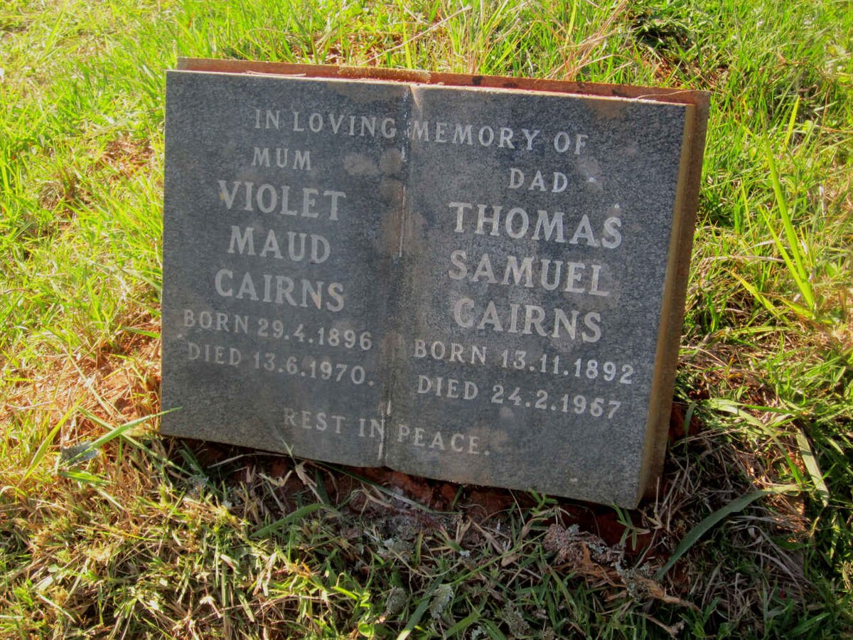 CAIRNS Thomas Samuel 1892-1957 &amp; Violet Maud 1896-1970