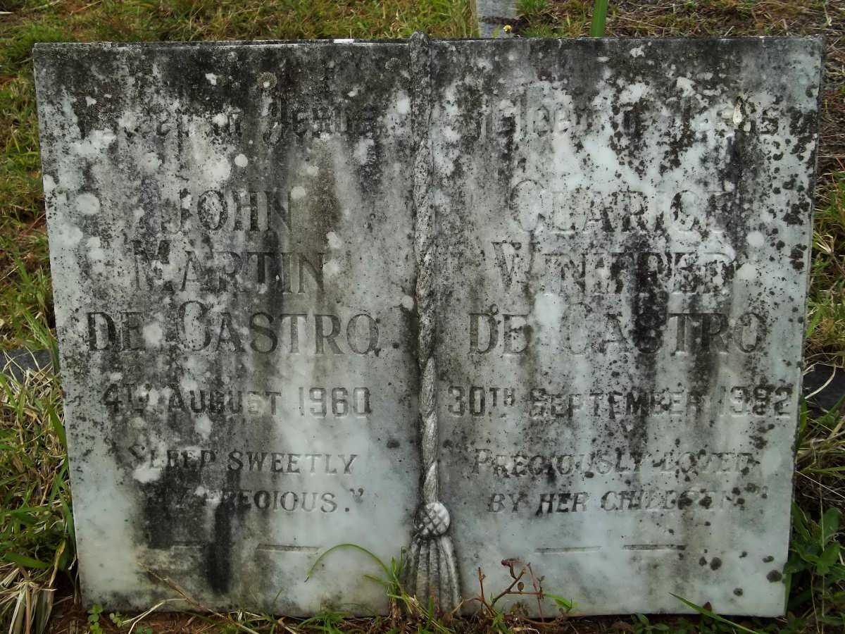 CASTRO John Martin, de -1960 :: DE CASTRO Clarice Winifred -1992