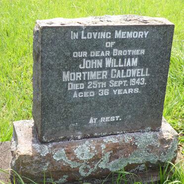 CALDWELL John William Mortimer -1943