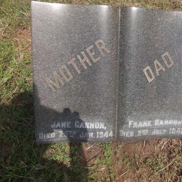 CANNON Frank -1946 &amp; Jane -1944  