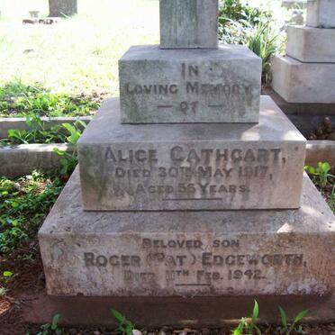 CATHCART Alice -1917 &amp; EDGEWORTH  Roger -1942