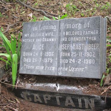 CAPTAIN Joseph Hasthibeer 1902-1980 &amp; Alice 1906-1979