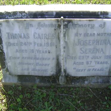 CAIRES Josephina Serena -1962 :: CAIRES Thomas -1951