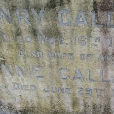 CALLAWAY Henry -1933 &amp; Annie -1958