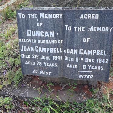 CAMPBELL Duncan -1941 :: CAMPBELL Joan -1942