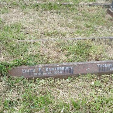 CANTERBURY Thomas W. -1960 &amp; Edith E. -1944