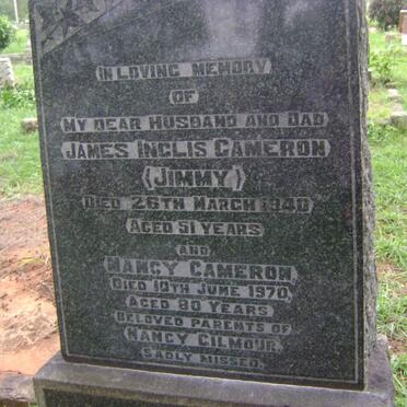 CAMERON James Inglis -1940 &amp; Nancy -1970