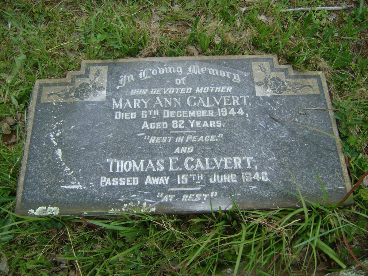 CALVERT Mary Ann -1944 :: CALVERT Thomas E. -1946