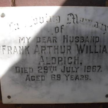 ALDRICH Frank Arthur William -1967