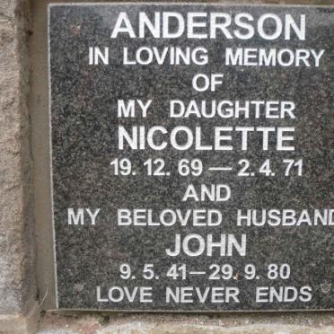 ANDERSON John 1941-1980 :: ANDERSON Nicolette 1969-1971