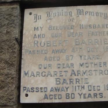 BARRIE Robert -1967 &amp; Margaret Armstrong -1979