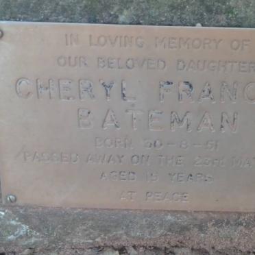 BATEMAN Cheryl Frances 1951-1971