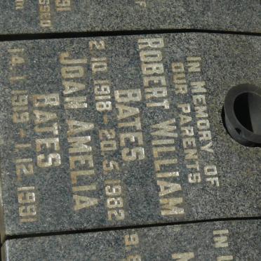 BATES Robert William 1918-1982 &amp; Joan Amelia 1919-1991
