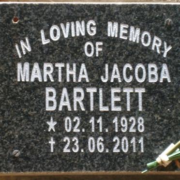 BARTLETT Martha Jacoba 1928-2011
