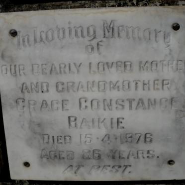 BAIKIE Grace Constance -1976