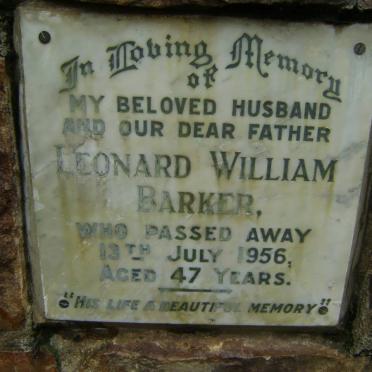 BARKER Leonard William -1956