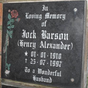 BARSON Henry Alexander 1910-1997