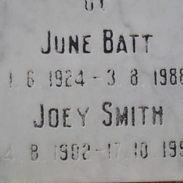 BATT June 1924-1988 :: SMITH Joey 1902-1993