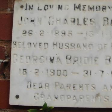 BATTY John Charles 1895-1970 &amp; Georgina Bridie 1900-1977