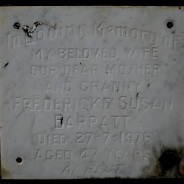 BARRATT Fredericke Susan -1976