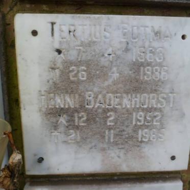 BADENHORST Henni 1952-1985 :: BOTMA Tertius 1963-1986