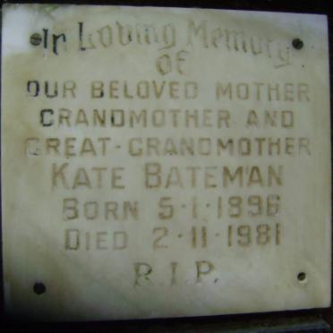 BATEMAN Kate 1896-1981