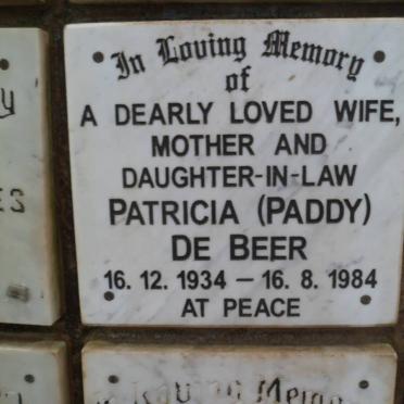 BEER Patricia, de 1934-1984
