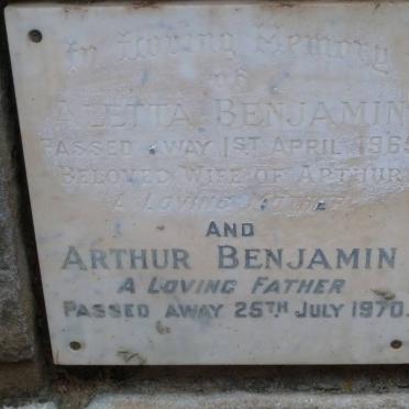 BENJAMIN Arthur -1970 &amp; Aletta -1965