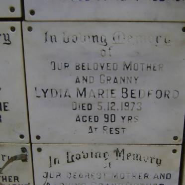 BEDFORD Lydia Marie -1973