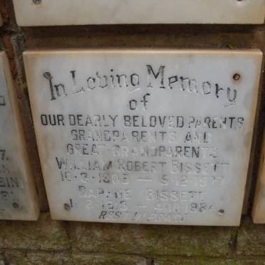 BISSETT William Robert 1908-1977 &amp; Daphne 1913-1984